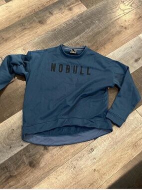 NOBULL Men's Crewneck Sweatshirt in Deep Teal with Black Logo